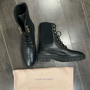 Stuart Weitzman lace up combat boots size 36.5 size 6